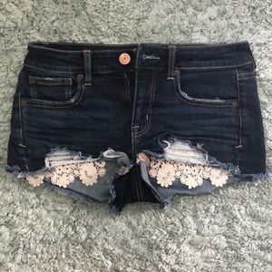 American Eagle dark blue Jean shorts size 4